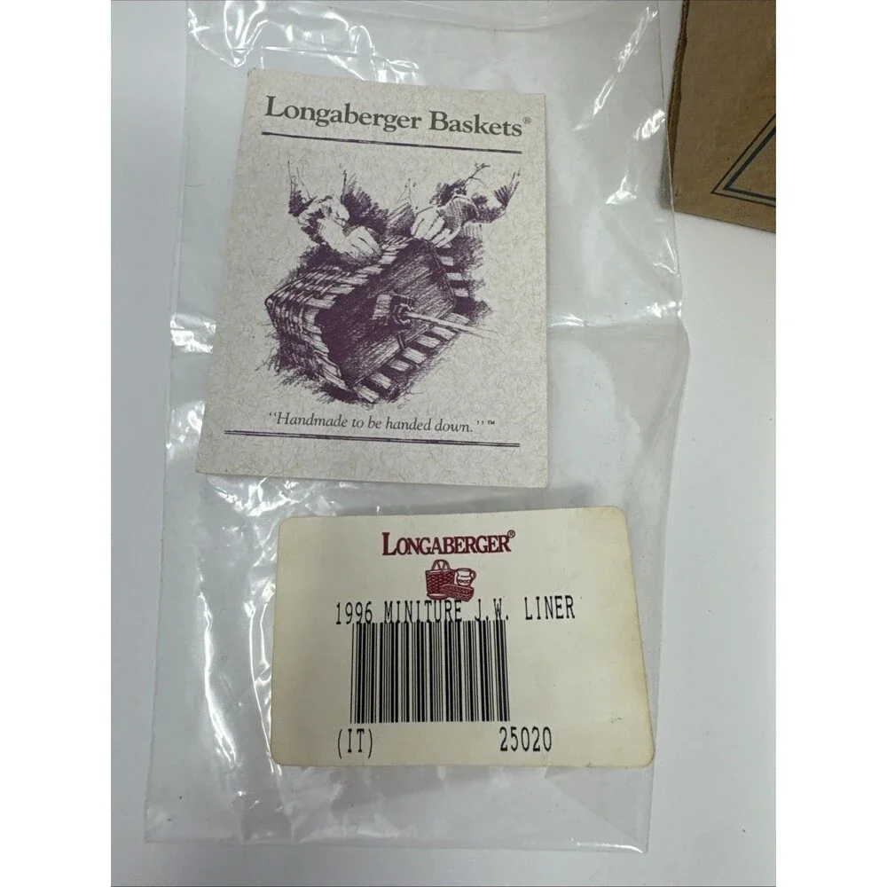 Longaberger CC 1996 JW Miniature Market Basket Combo MANY FAMILY SIGNATURES Look